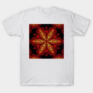 SNOWFLAKE RED RAİN DROPS T-Shirt